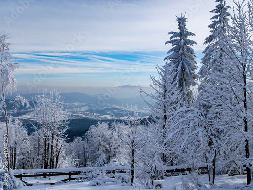 Winter photo in Polish mountains