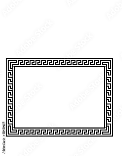 Marco con estilo romano en blanco y negro