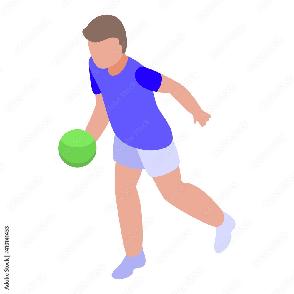 Boy bowling icon. Isometric of boy bowling vector icon for web design isolated on white background Boy bowling icon. Isometric of boy bowling vector icon for web design isolated on white background