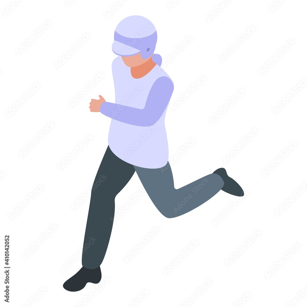 Baseball runner icon. Isometric of baseball runner vector icon for web design isolated on white background Baseball runner icon. Isometric of baseball runner vector icon for web design isolated on white background