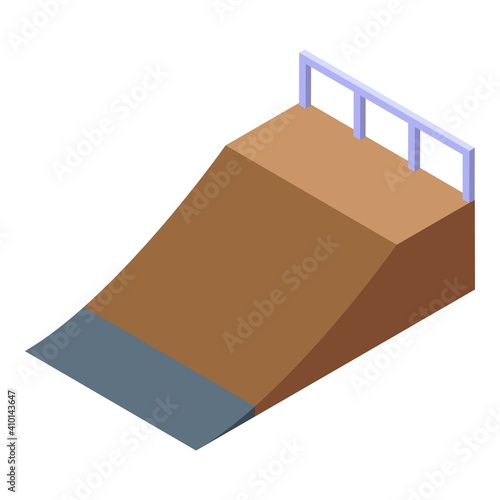 Skate park icon. Isometric of skate park vector icon for web design isolated on white background