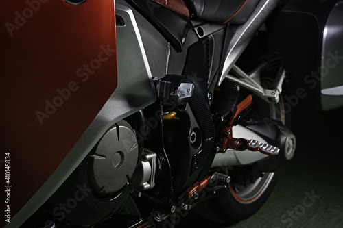Closeup shot of a beautiful modern motorcycle © Wirestock Exclusives
