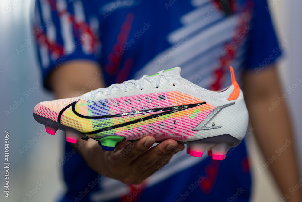 Bangkok, Thailand - February 2021 : Nike football lauch the new