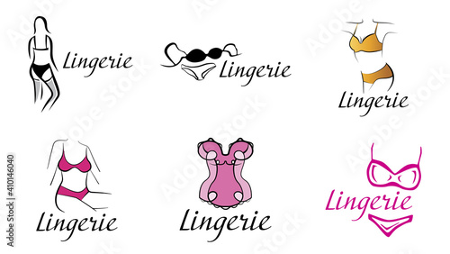 Vector logo of a lingerie store, sex shop