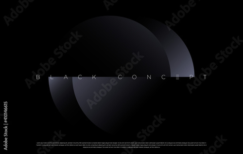 Luxury dark background design for website, poster, brand identity, brochure, presentation template etc. with futuristic geometric shapes. Vector EPS