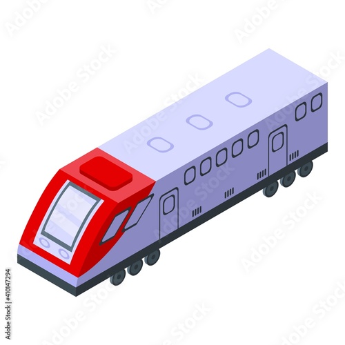 Train tunnel icon. Isometric of train tunnel vector icon for web design isolated on white background