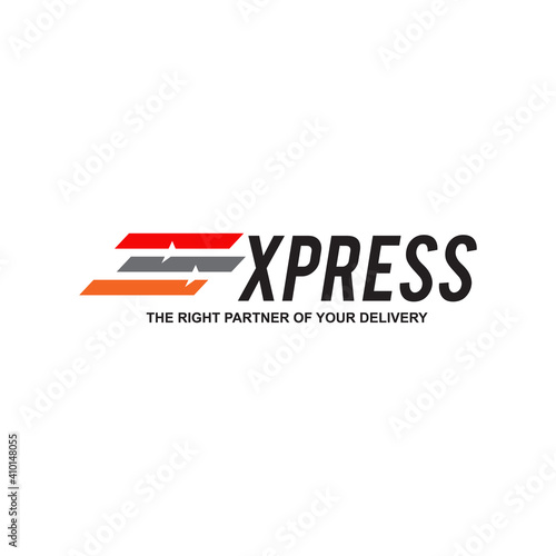 E letter initial logo for Express company design