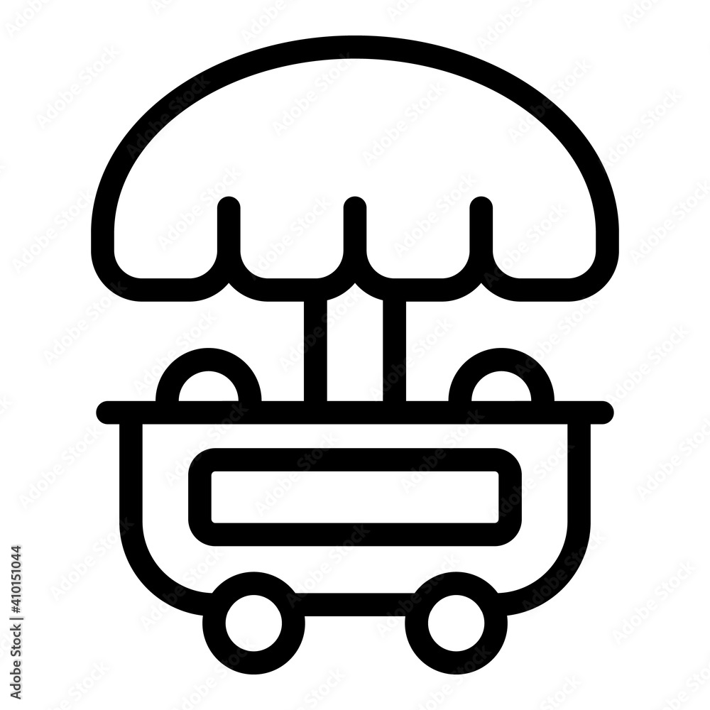 Junk food stand icon. Outline junk food stand vector icon for web design isolated on white background Junk food stand icon. Outline junk food stand vector icon for web design isolated on white background