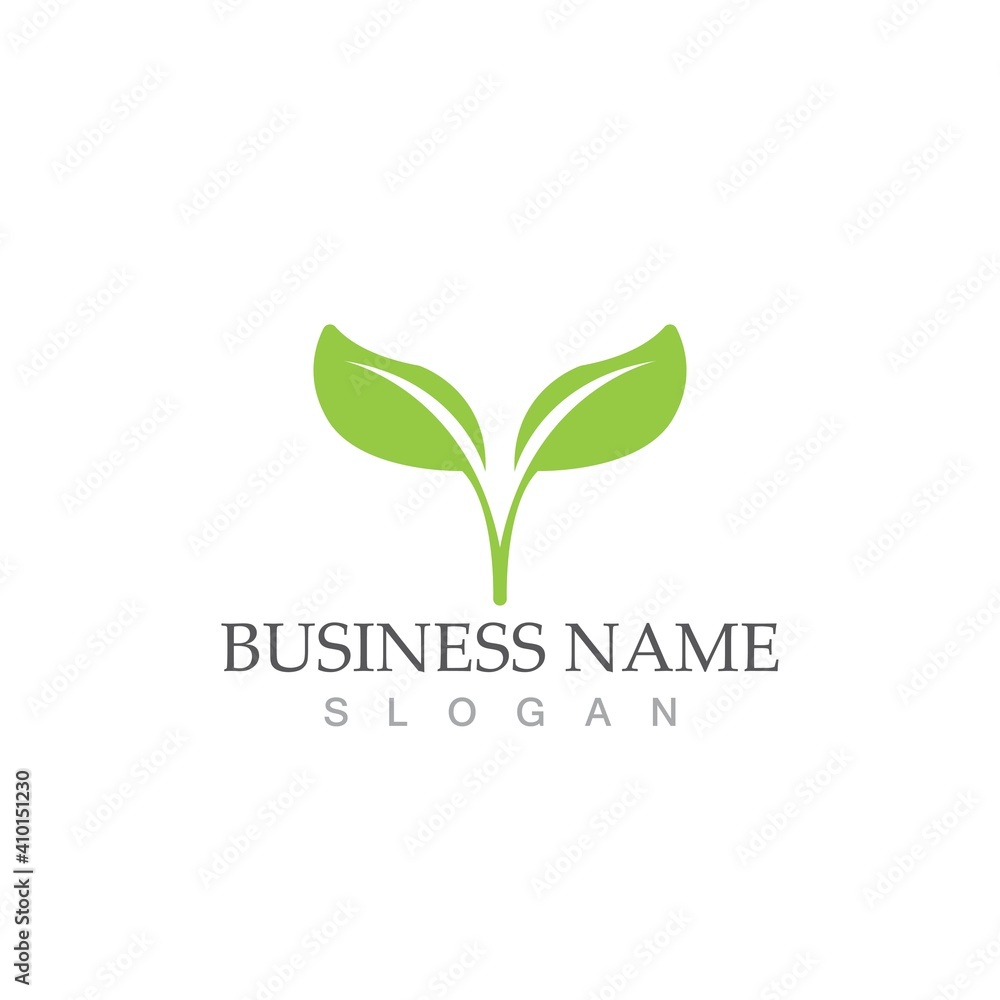 Logos of green Tree leaf ecology Logos of green Tree leaf ecology