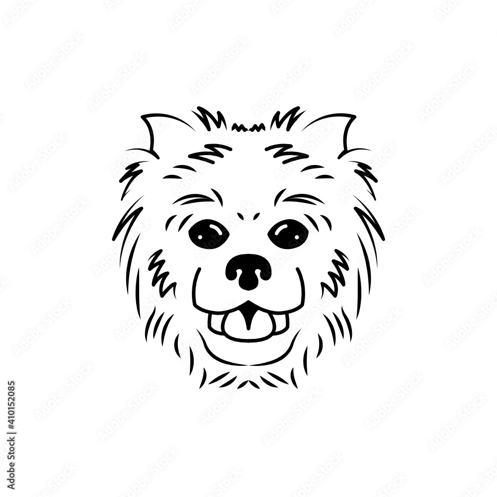 Cute simple dog line art logo design Cute simple dog line art logo design