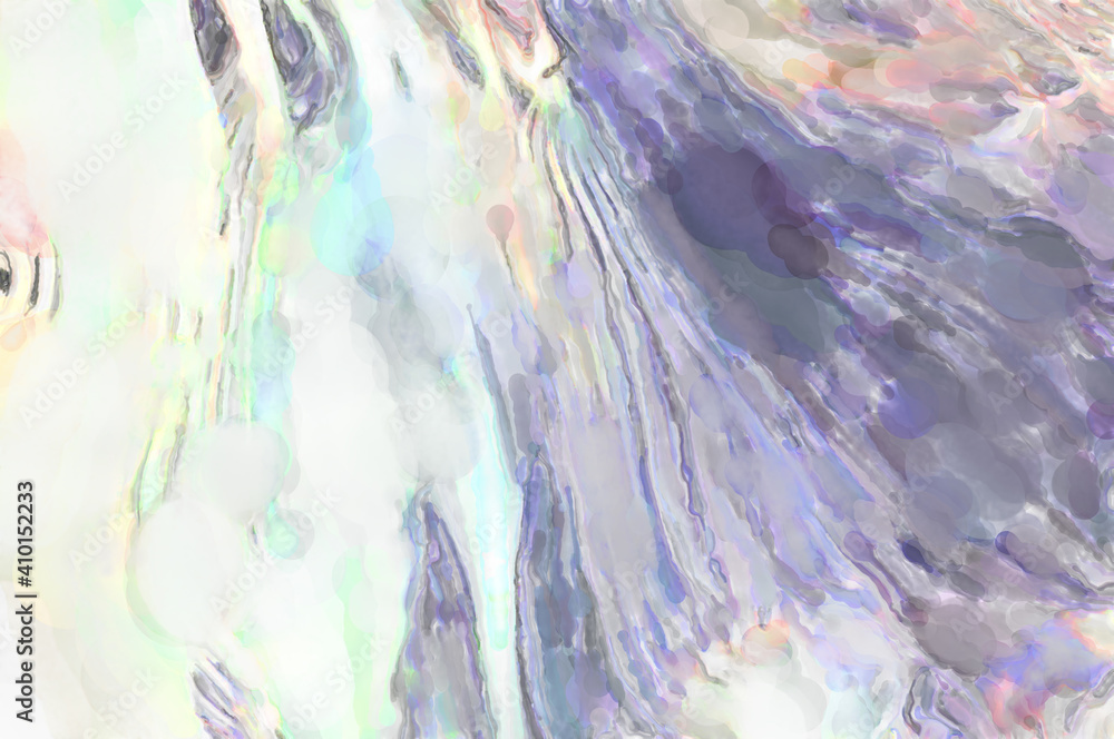Naklejka premium Modern brush strokes painting. Watercolor abstract painting with pastel colors. Soft color painted illustration of calming composition for poster, wall art, banner, card, book cover or packaging.