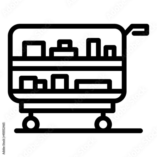 Airline catering icon. Outline airline catering vector icon for web design isolated on white background