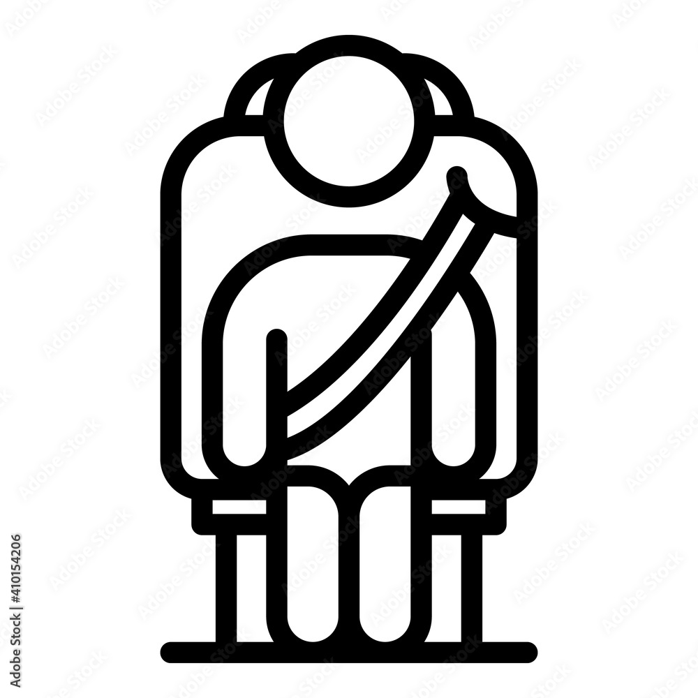 Plane tourist icon. Outline plane tourist vector icon for web design isolated on white background Plane tourist icon. Outline plane tourist vector icon for web design isolated on white background