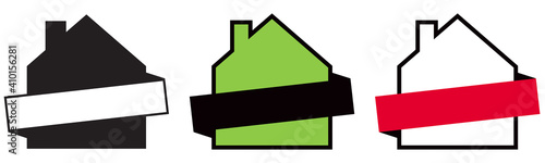 MAISON AVEC BANDEAU D'INSCRIPTION
