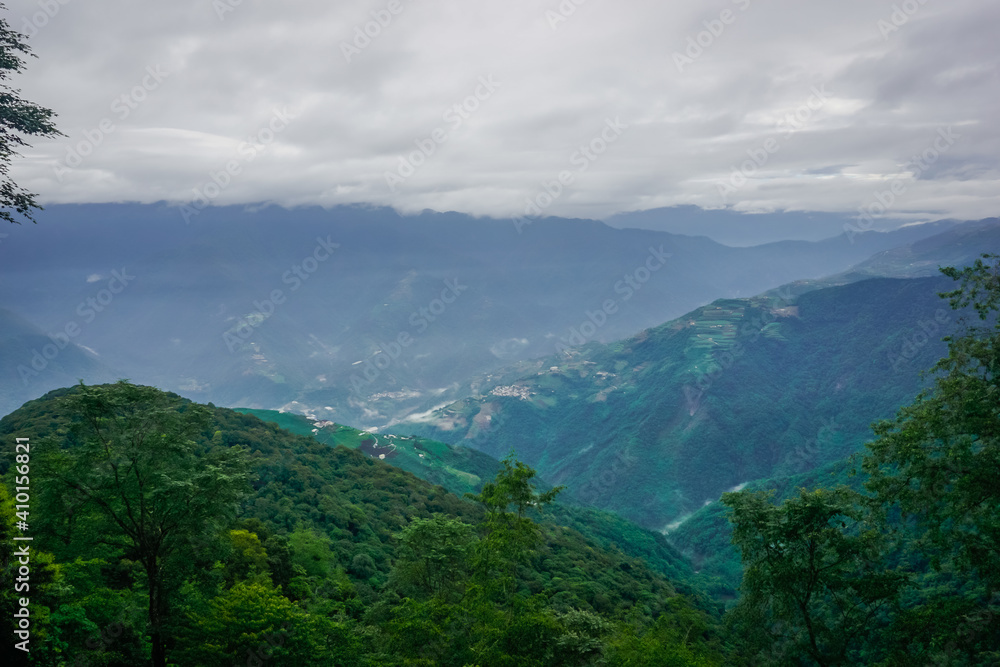 Beautiful landscape of mountains in Taiwan