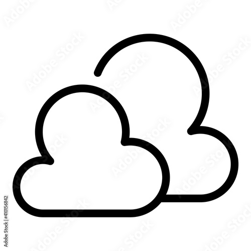 Cloudy meteo icon. Outline cloudy meteo vector icon for web design isolated on white background