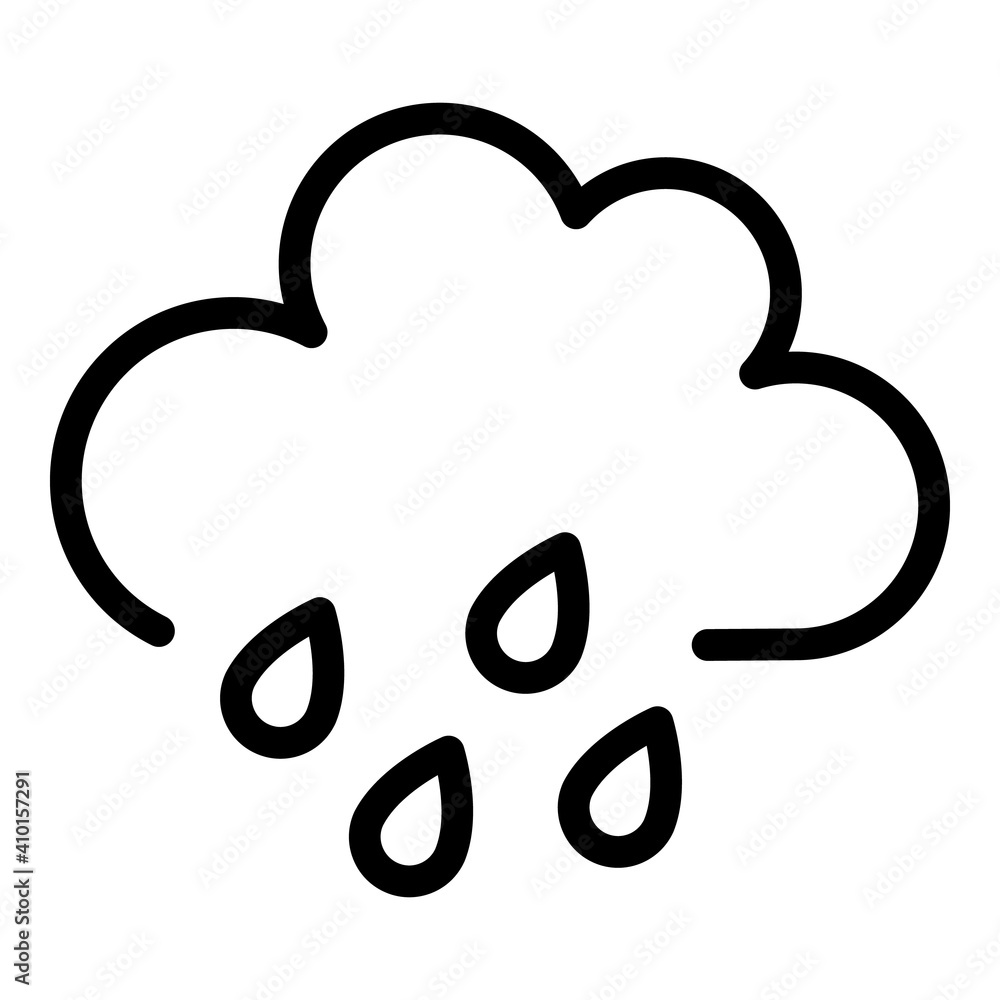 Summer rain icon. Outline summer rain vector icon for web design isolated on white background Summer rain icon. Outline summer rain vector icon for web design isolated on white background