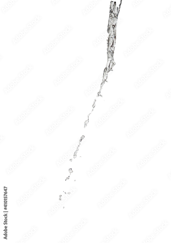Transparent clear water splash with drops isolated on white background Transparent clear water splash with drops isolated on white background