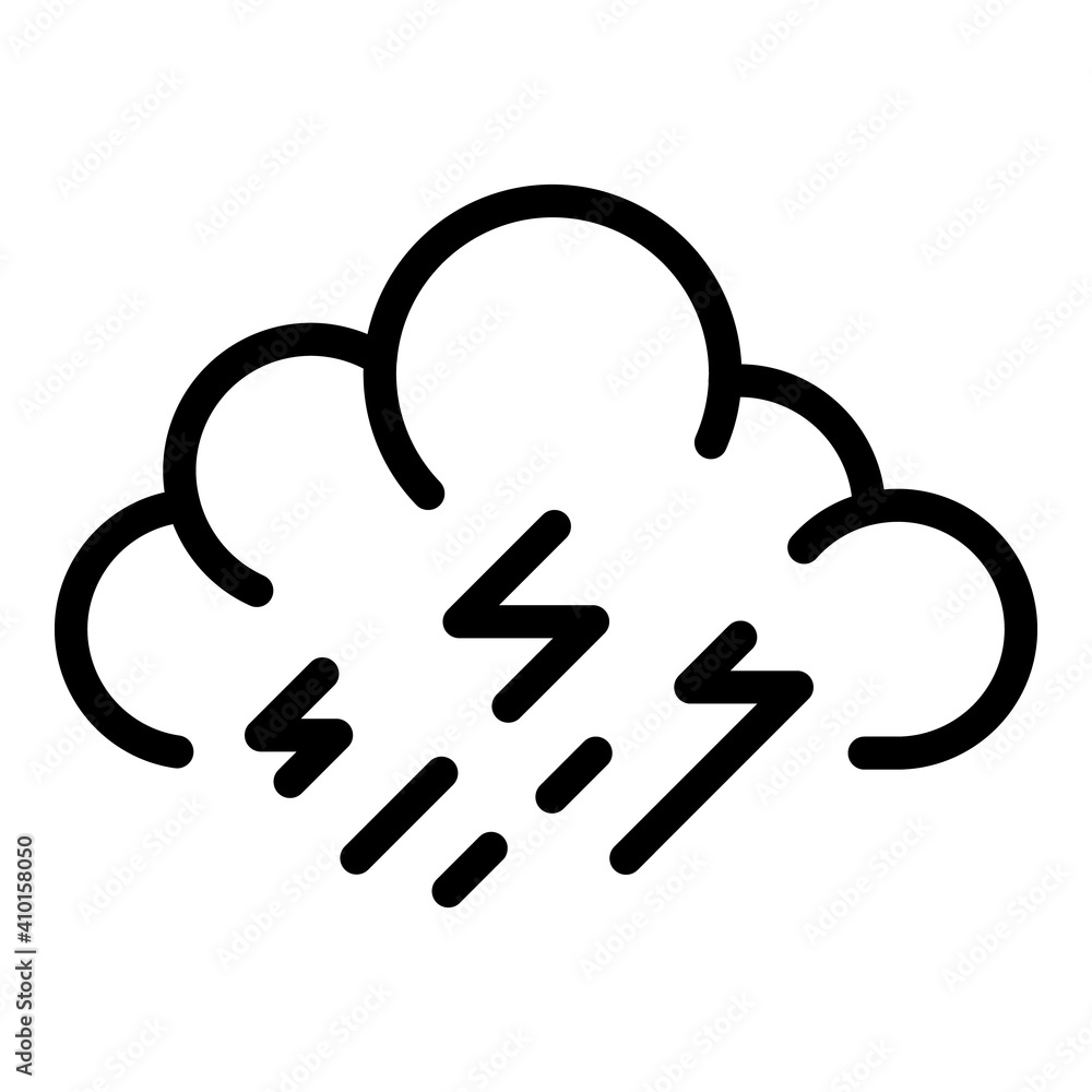 Lightning sky icon. Outline lightning sky vector icon for web design isolated on white background Lightning sky icon. Outline lightning sky vector icon for web design isolated on white background