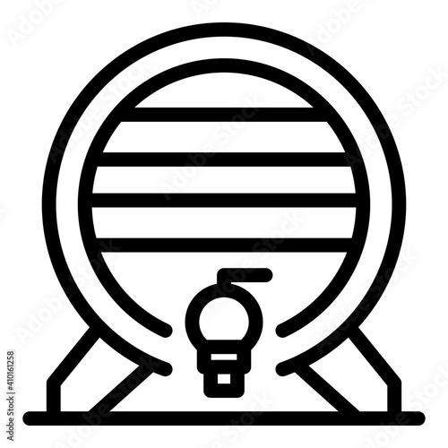 Bourbon barrel icon. Outline bourbon barrel vector icon for web design isolated on white background