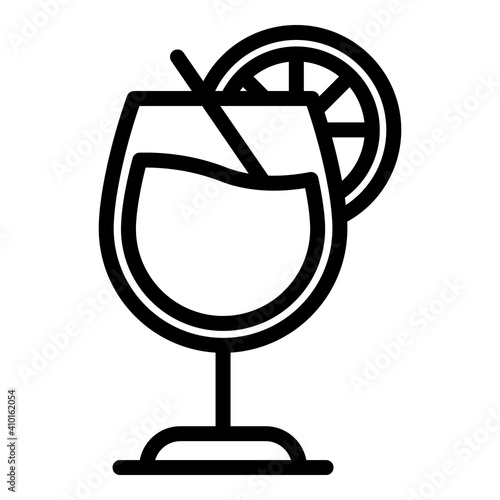 Bourbon cocktail icon. Outline bourbon cocktail vector icon for web design isolated on white background