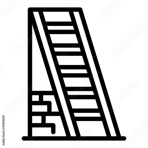 Builder ladder icon. Outline builder ladder vector icon for web design isolated on white background