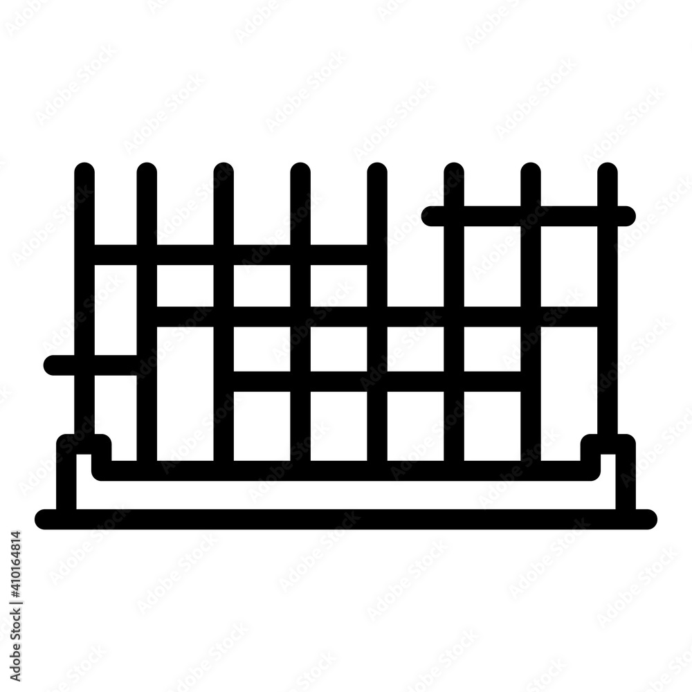 Builder house metal net icon. Outline builder house metal net vector icon for web design isolated on white background Builder house metal net icon. Outline builder house metal net vector icon for web design isolated on white background