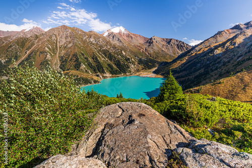 View of Big Almaty Lake, Kazakhstan