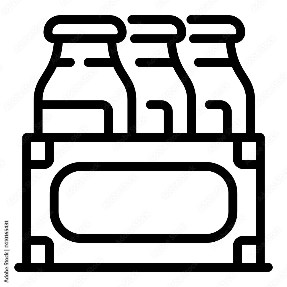 Shop milk box icon. Outline shop milk box vector icon for web design isolated on white background Shop milk box icon. Outline shop milk box vector icon for web design isolated on white background