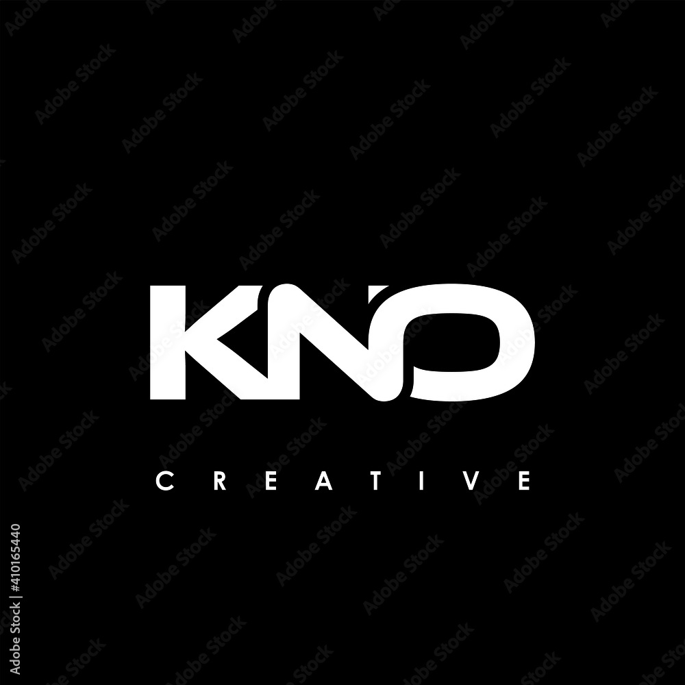 KNO Letter Initial Logo Design Template Vector Illustration - obrazy, fototapety, plakaty 