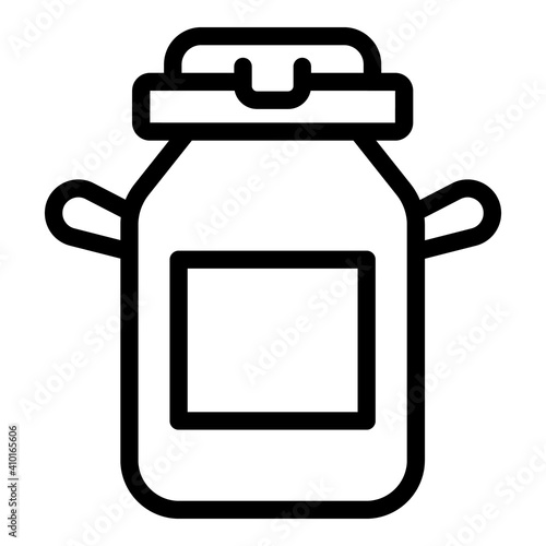 Milk barrel icon. Outline milk barrel vector icon for web design isolated on white background