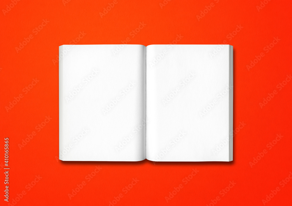Open book isolated on red Open book isolated on red