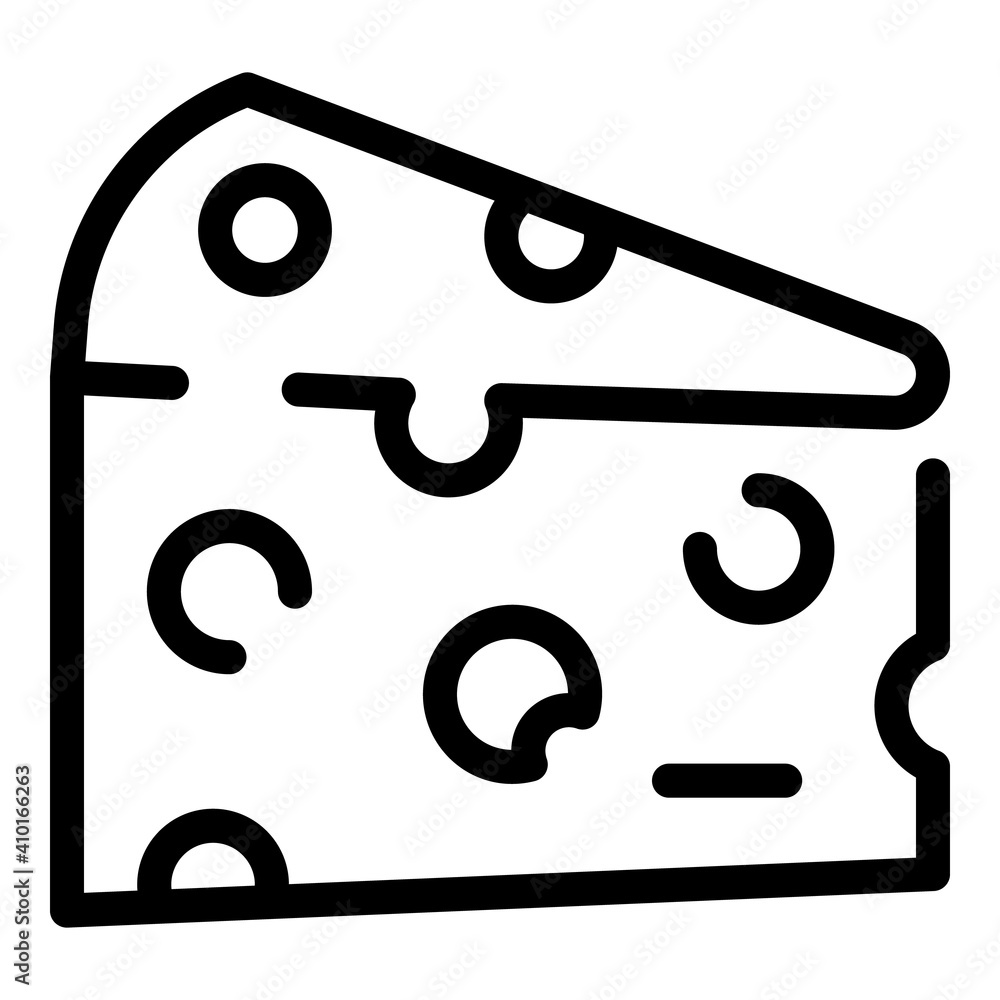 Dairy cheese icon. Outline dairy cheese vector icon for web design isolated on white background Dairy cheese icon. Outline dairy cheese vector icon for web design isolated on white background