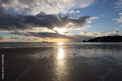 sunset over the sea