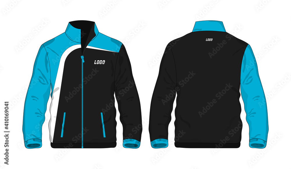 Sport Jacket Blue and black template for design on white background. Vector illustration eps 10. Sport Jacket Blue and black template for design on white background. Vector illustration eps 10.