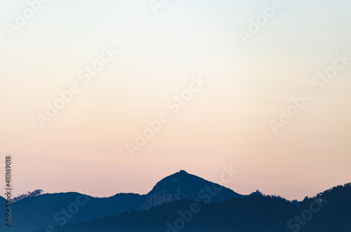 Low angle view of mountains at dawn © Gebarret0