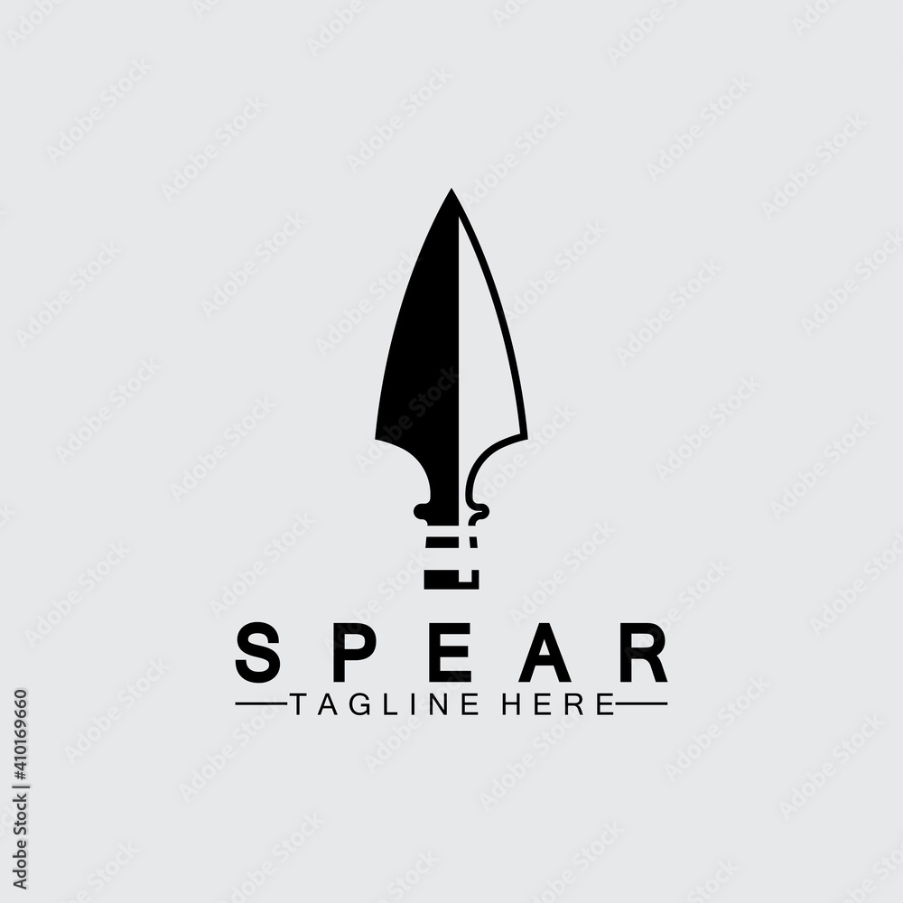 Spear logo icon vector illustration design.Head spear logo vintage illustration design vector Spear logo icon vector illustration design.Head spear logo vintage illustration design vector