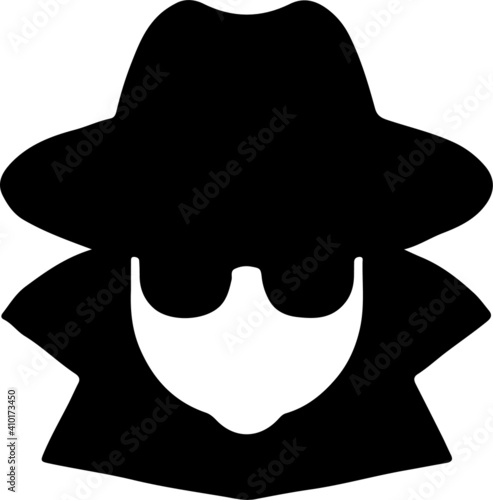 spy icon isolated on white background