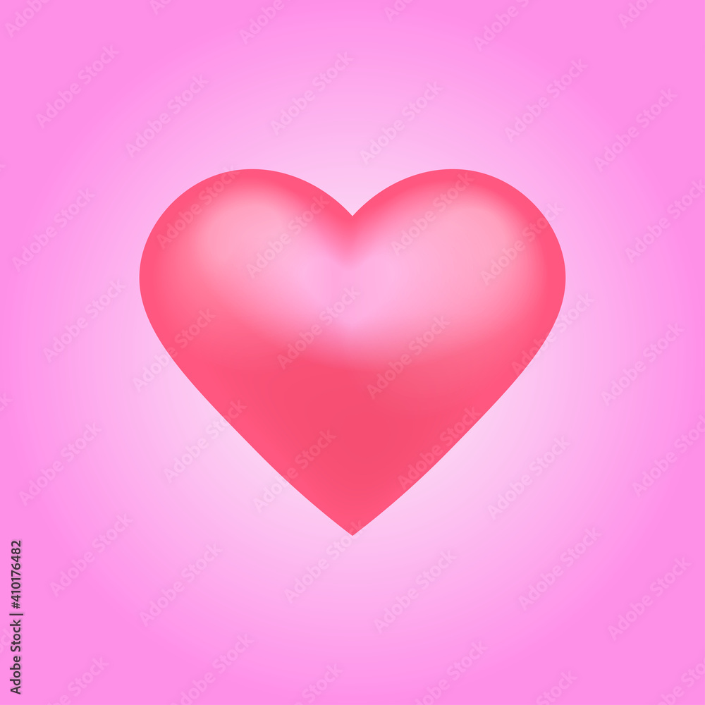 Pink hearts vector 3D realistic, Vector illustration eps.10