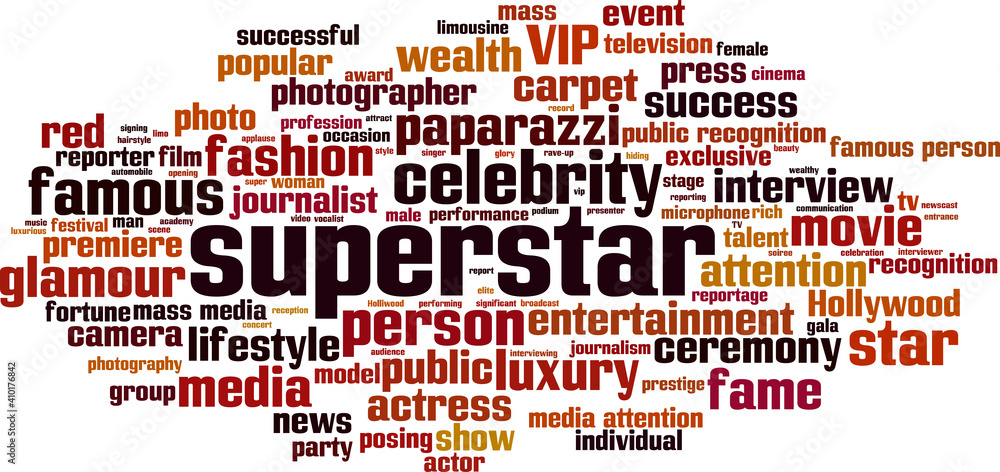 Superstar word cloud