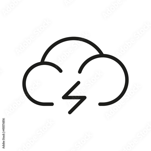 Cloud Outline Vector Icon. Related Weather Icon For WebSites And App