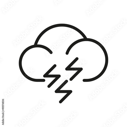 Cloud Outline Vector Icon. Related Weather Icon For WebSites And App