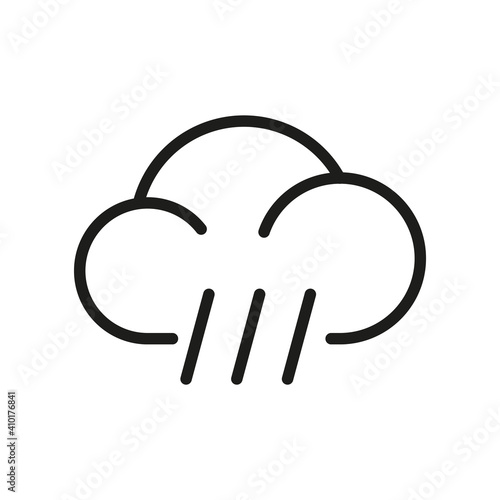 Cloud Outline Vector Icon. Related Weather Icon For WebSites And App