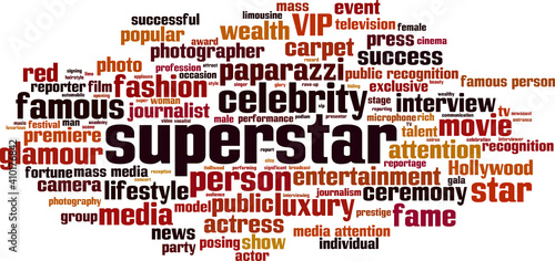Superstar word cloud