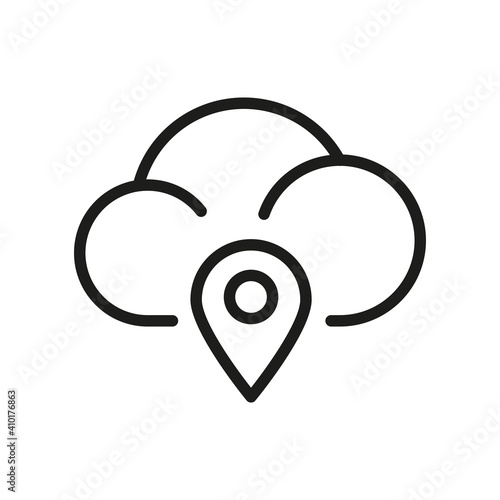 Cloud Outline Vector Icon. Related Weather Icon For WebSites And App