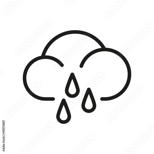 Cloud Outline Vector Icon. Related Weather Icon For WebSites And App