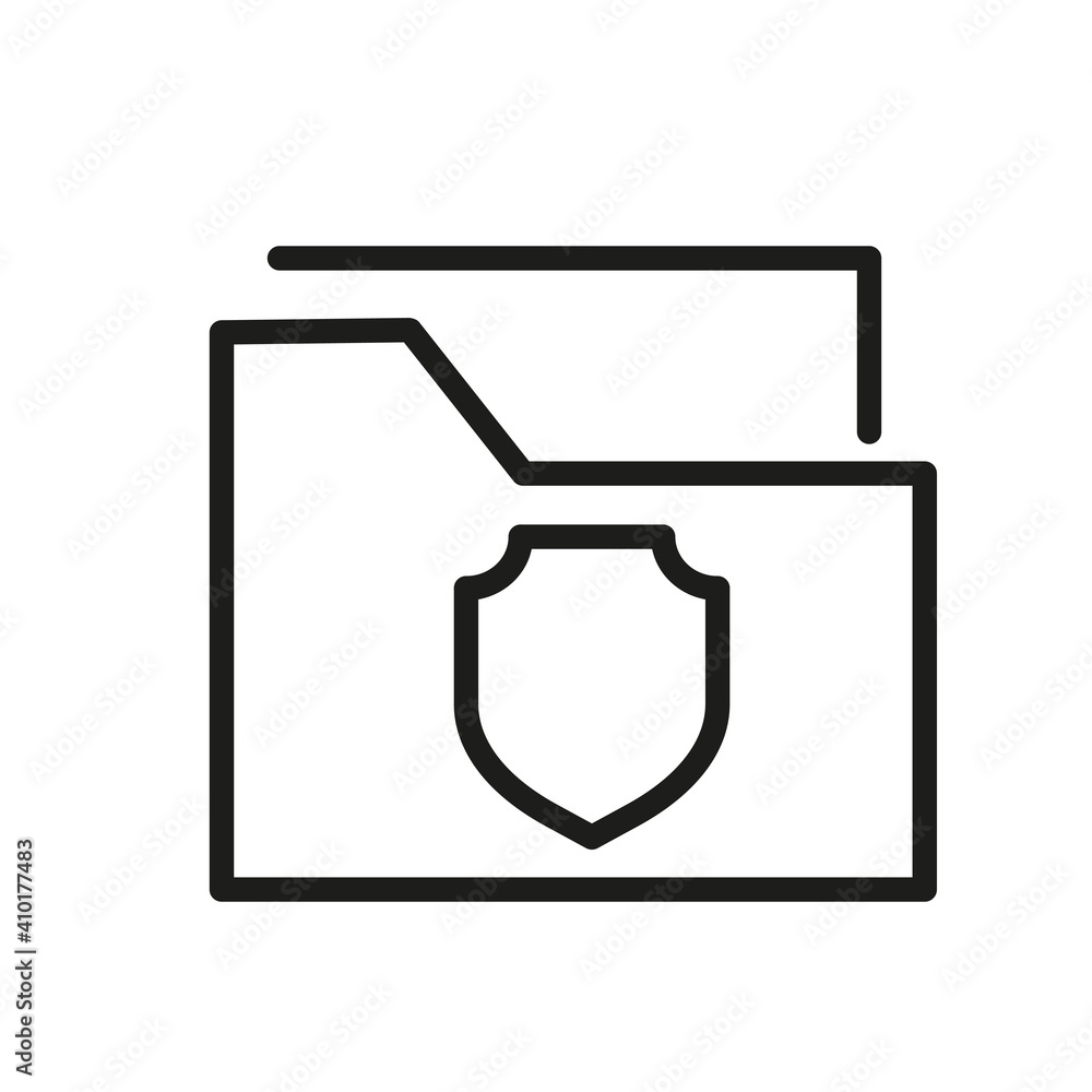 Data Security Outline Vector Icon Related Protect Personal Information Data Security Outline Vector Icon Related Protect Personal Information