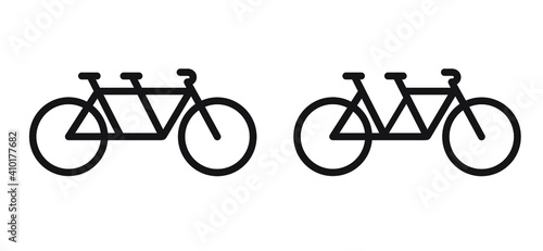 Save the date wedding invitation, For the bride and groom. Tandem bicycle. Cyclist banner, walppaper or card. Cycling icon. Funny vector bike signs. wedding date cartoon cycling sign.