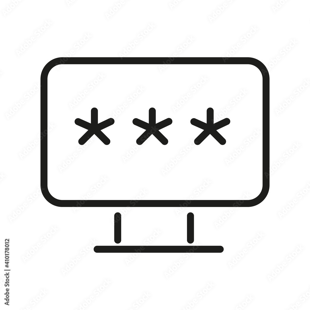 Obraz premium Data Security Outline Vector Icon Related Protect Personal Information