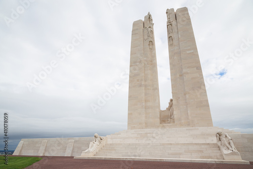 The Canadian National Vimy Memorial dedicated to the memory of the Canadian soldiers who fought to defend France at the Battle of Vimy Ridge